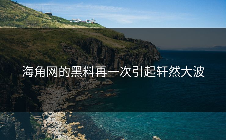 海角网的黑料再一次引起轩然大波